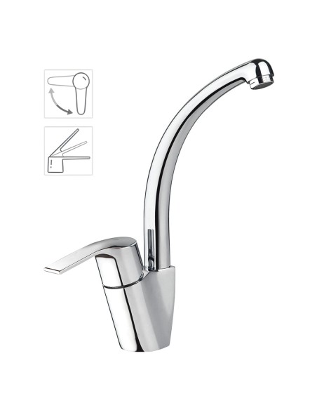 Grifo Essential monomando lateral horizontal ecoeficiente para cocina