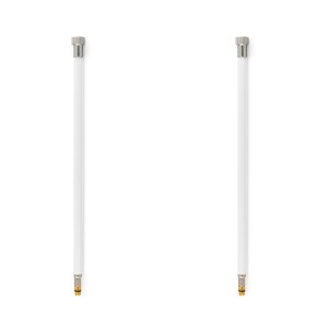 Latiguillos para grifo TAQ PREMIUM trenzado blanco racorería acero H1/2"-M10x1 50 cm (PACK 2 ud.)