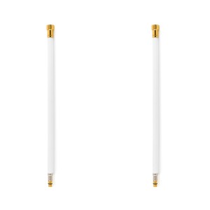 Latiguillos para grifo TAQ PREMIUM trenzado blanco racorería oro H1/2"-M10x1 50 cm (PACK 2 ud.)
