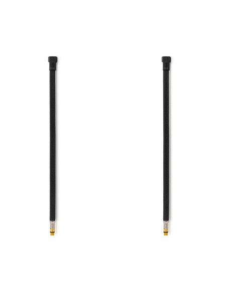 Latiguillos para grifo TAQ PREMIUM trenzado negro racorería negro mate H1/2"-M10x1 40 cm (PACK 2 ud.)