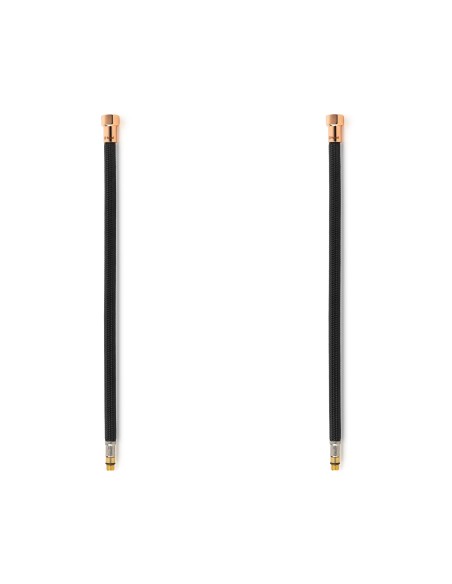 Latiguillos para grifo TAQ PREMIUM trenzado negro racorería oro rosa H1/2"-M10x1 50 cm (PACK 2 ud.)