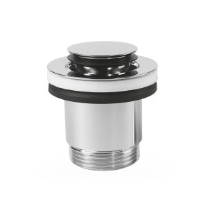 Válvula de desagüe Click-Clack Simple-Rapid para lavabo acabado cromado brillante