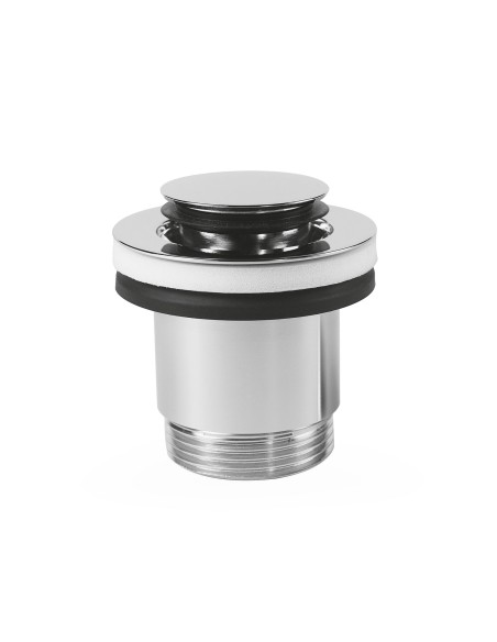 Válvula de desagüe Click-Clack Simple-Rapid para lavabo acabado cromado brillante