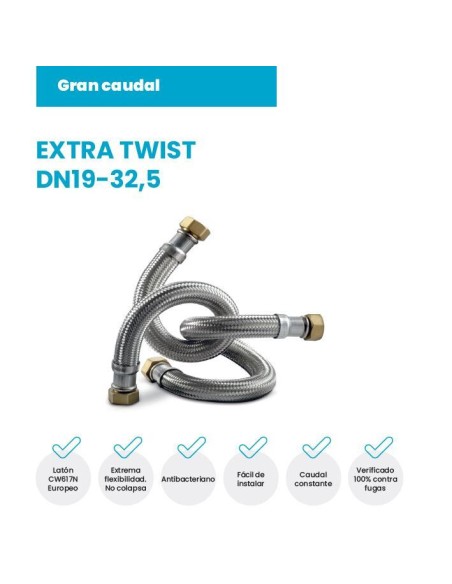 Latiguillo Tucai Extra Twist HH 1¼" de 200 cm | Gran Caudal