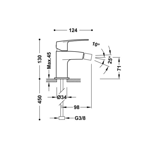 Grifo Monomando Flat-Tres