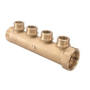 Colector MH 3/4" x salida 1/2"entre ejes 50 mm 5 salidas