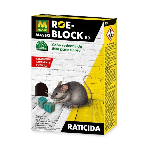 Cebo rodenticida Roe-Block Plus 260 gr