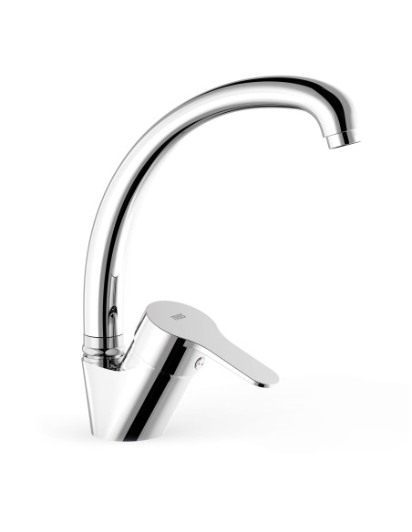 Grifo Essential monomando con caño curvo para cocina