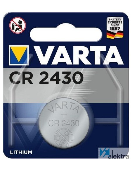 Pila de botón CR-2430 Litio 3V 280mAh