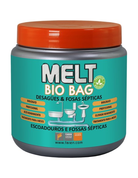 Tratamiento para desagües y fosas sépticas MELT BIO BAG (6 sobres de 50 gr)