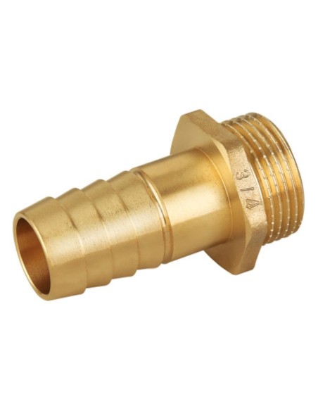 Entronque manguera de latón M 3/8"x10mm