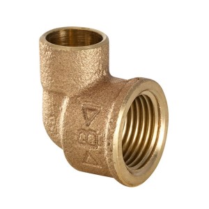 Codo de latón 90º HH 14 mm x 1/2"