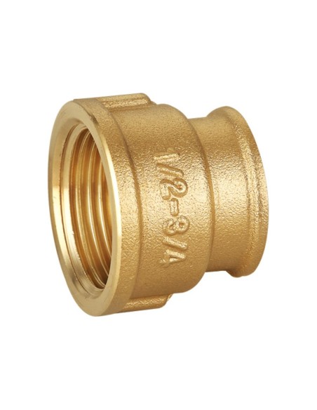 Manguito reducción de latón HH 1" x 3/4"