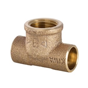 Te de latón HHH 14 mm x 1/2" x 14 mm