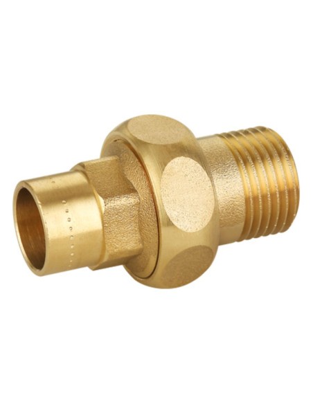 Unión 3 piezas con asiento cónico de latón HM 22 mm x 3/4"