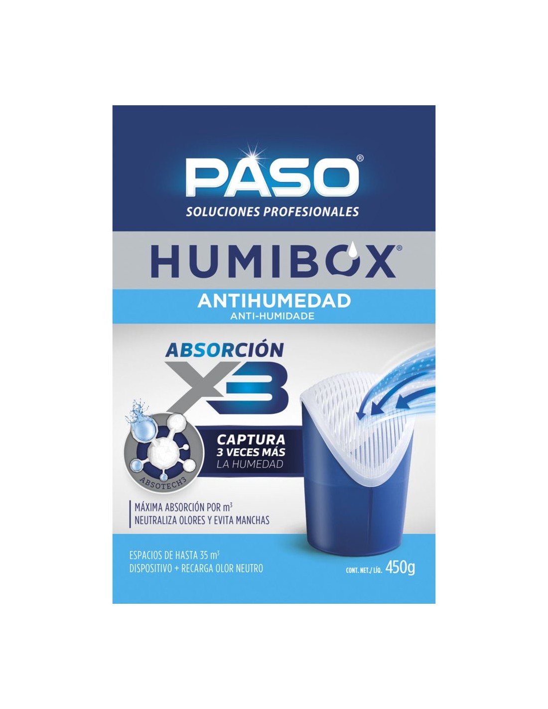 Dispositivo antihumedad Humibox + recarga olor neutro 450gr tienda online  Iterflex