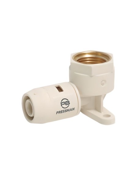 Codo placa PushFIT 16 mm x 1/2"