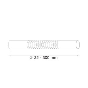 Tubo flexible latón salida sifón ø32mm-300mm 2