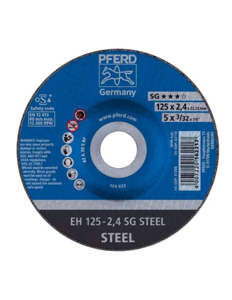 Disco corte EH 125-2,4 SG Steel