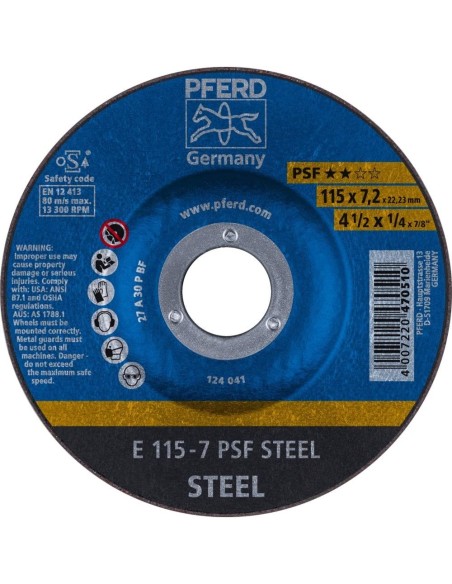 Disco desbaste E 115-7 PSF Steel