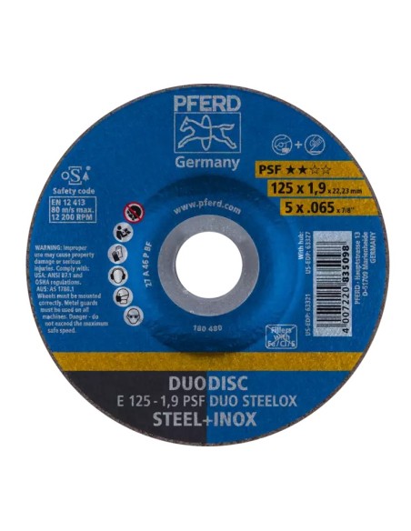 Disco Duodisc E 125-1,9 PSF Duo Steelox