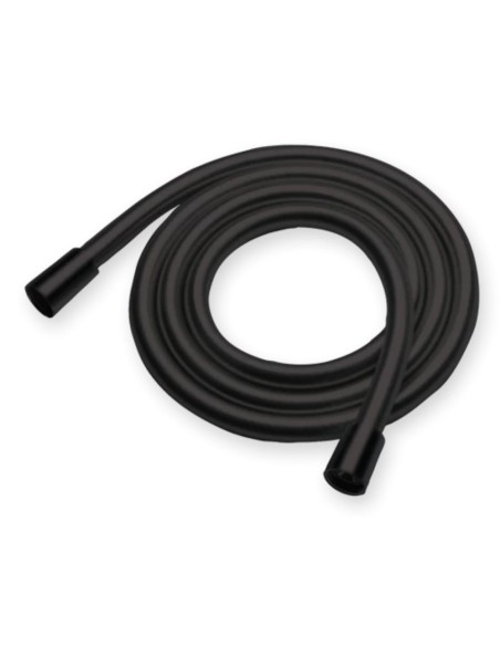 Flexo de ducha negro Blackflex 1,75m con tuerca giratoria ACS
