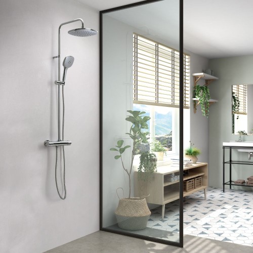 Conjunto de grifo Canigó-Tres termostático mural para ducha