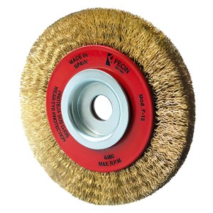 Cepillo industrial de acero latonado circular F15 100/03h/13/0.30
