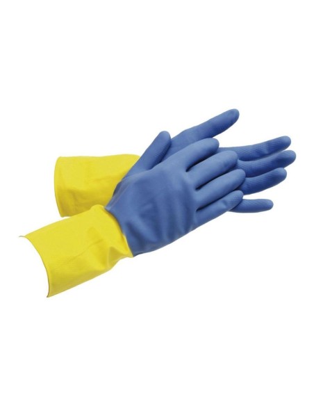 Guantes de látex bicolor talla 9
