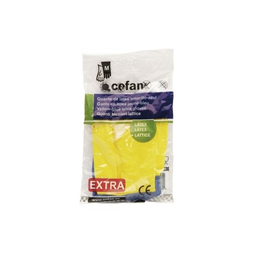 Guantes de látex bicolor talla 9