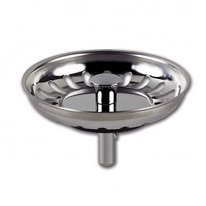 Tapón para válvula cestilla fregadero acero inoxidable ø80mm