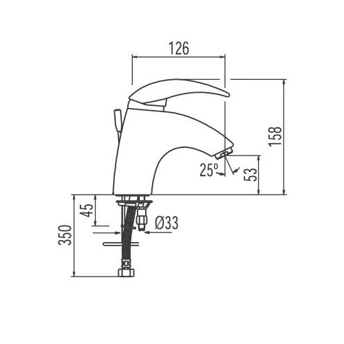 Grifo Styltres monomando para lavabo cromado mate