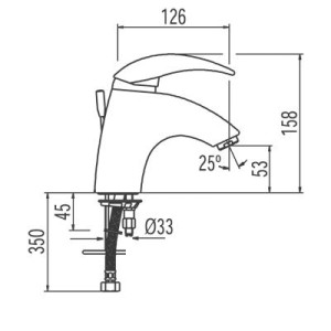 Grifo Styltres monomando para lavabo cromado 2