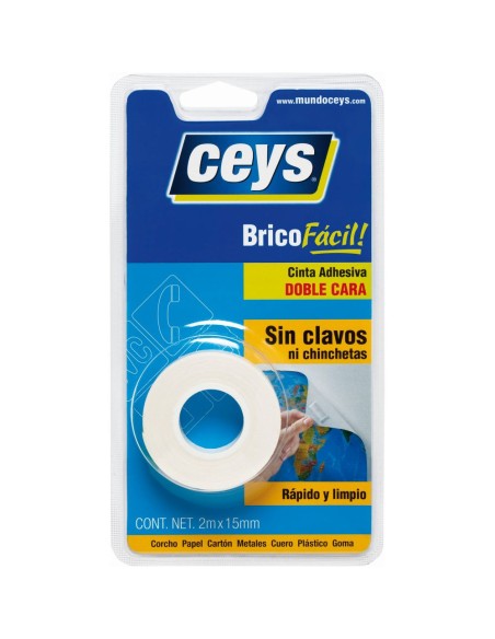 Cinta adhesiva doble cara BricoFácil