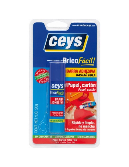 Barra adhesiva BricoFácil papel y cartón 20gr