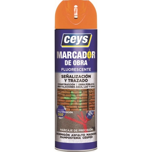 Spray marcador de obra naranja 500ml