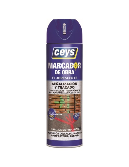 Spray marcador de obra azul 500ml