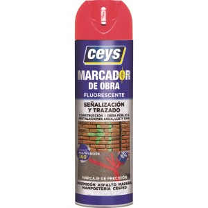 Spray marcador de obra rojo 500ml