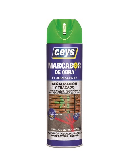 Spray marcador de obra verde 500ml