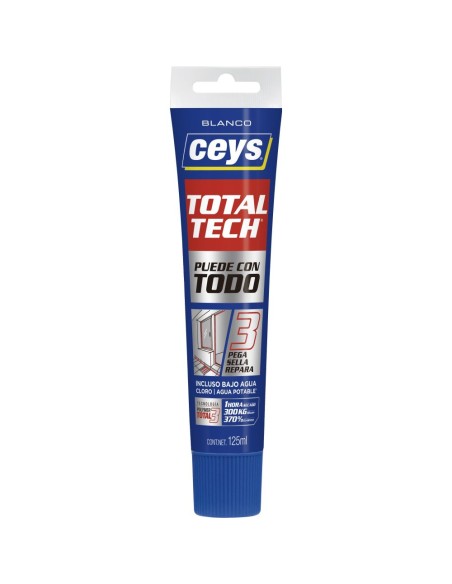 Adhesivo sellador Total Tech color blanco tubo 125ml