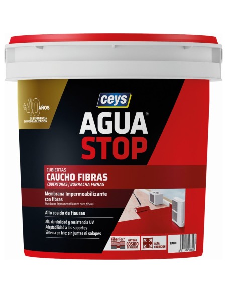 Impermeabilizante AguaStop caucho fibras blanco 1kg