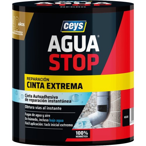 Cinta Extrema impermeable AguaStop negra 10cmx1,5m