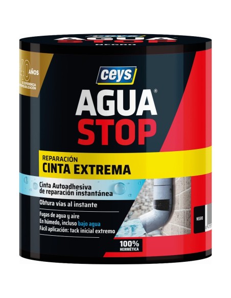 Cinta Extrema impermeable AguaStop negra 10cmx1,5m